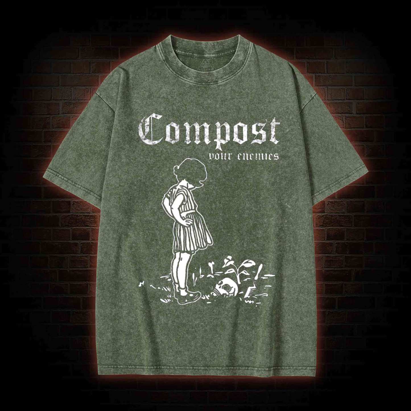 Compost Your Enemies Washed T-shirt