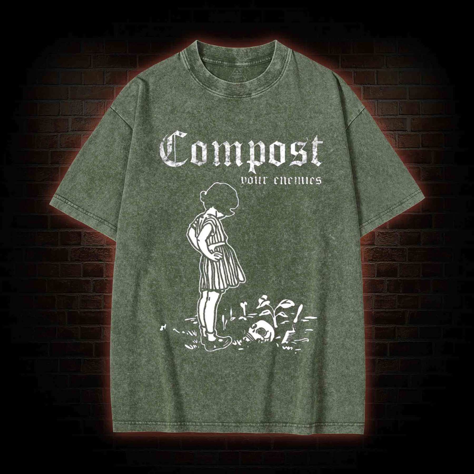 Compost Your Enemies Washed T-shirt