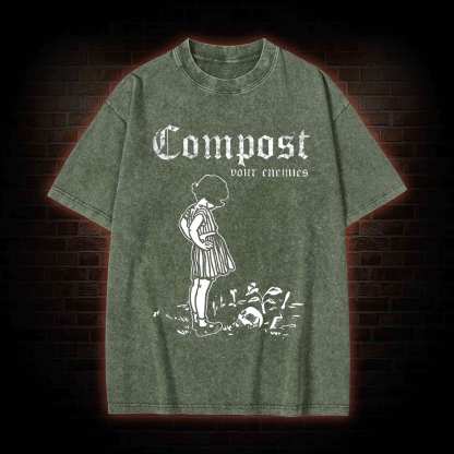 Compost Your Enemies Washed T-shirt