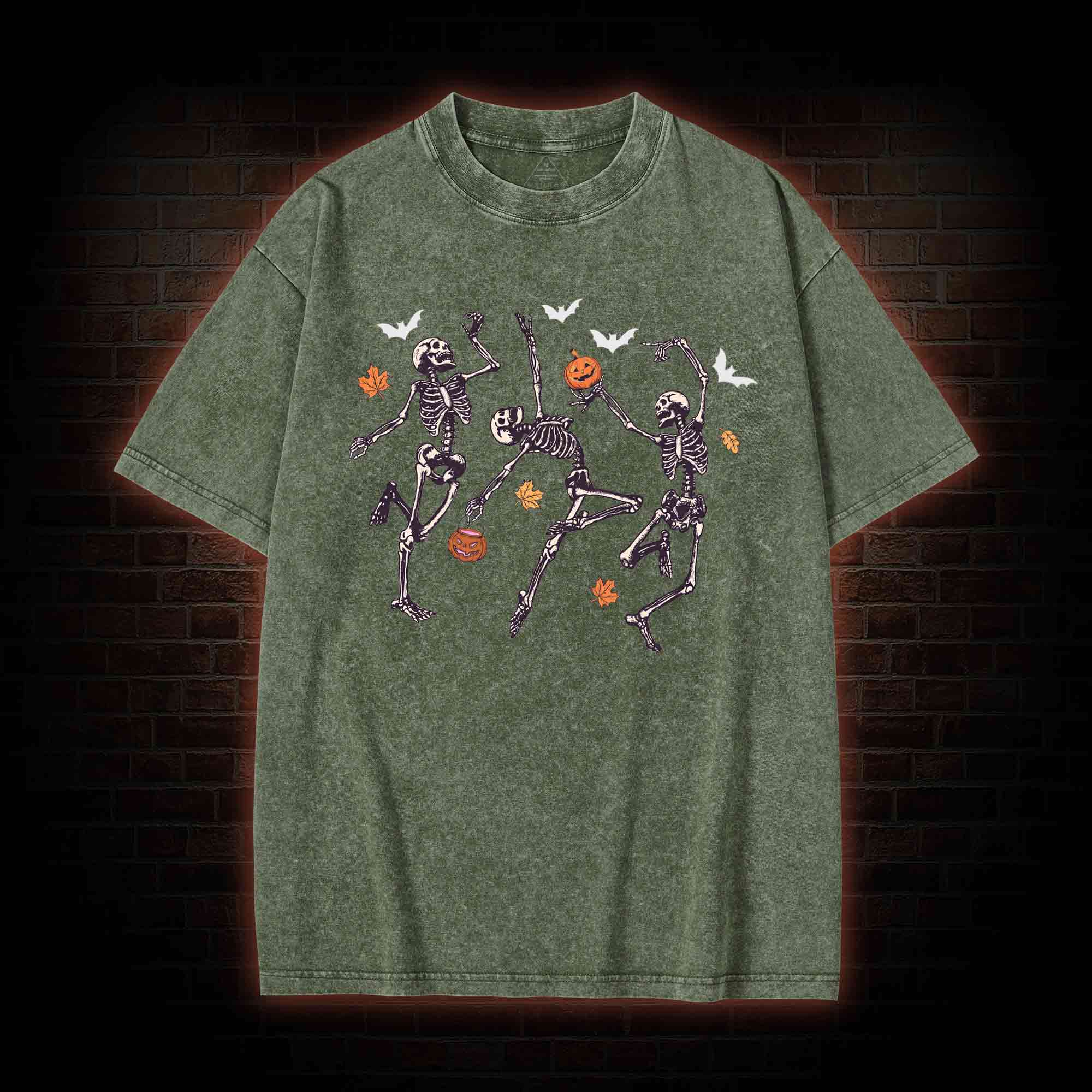 Dancing Skeletons Washed T-shirt