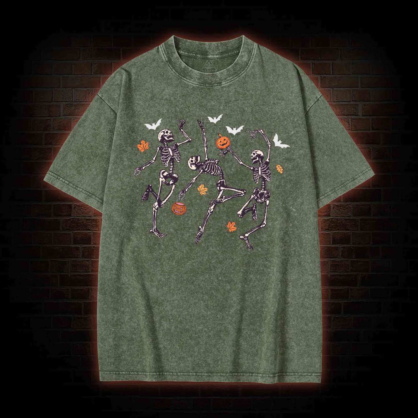 Dancing Skeletons Washed T-shirt
