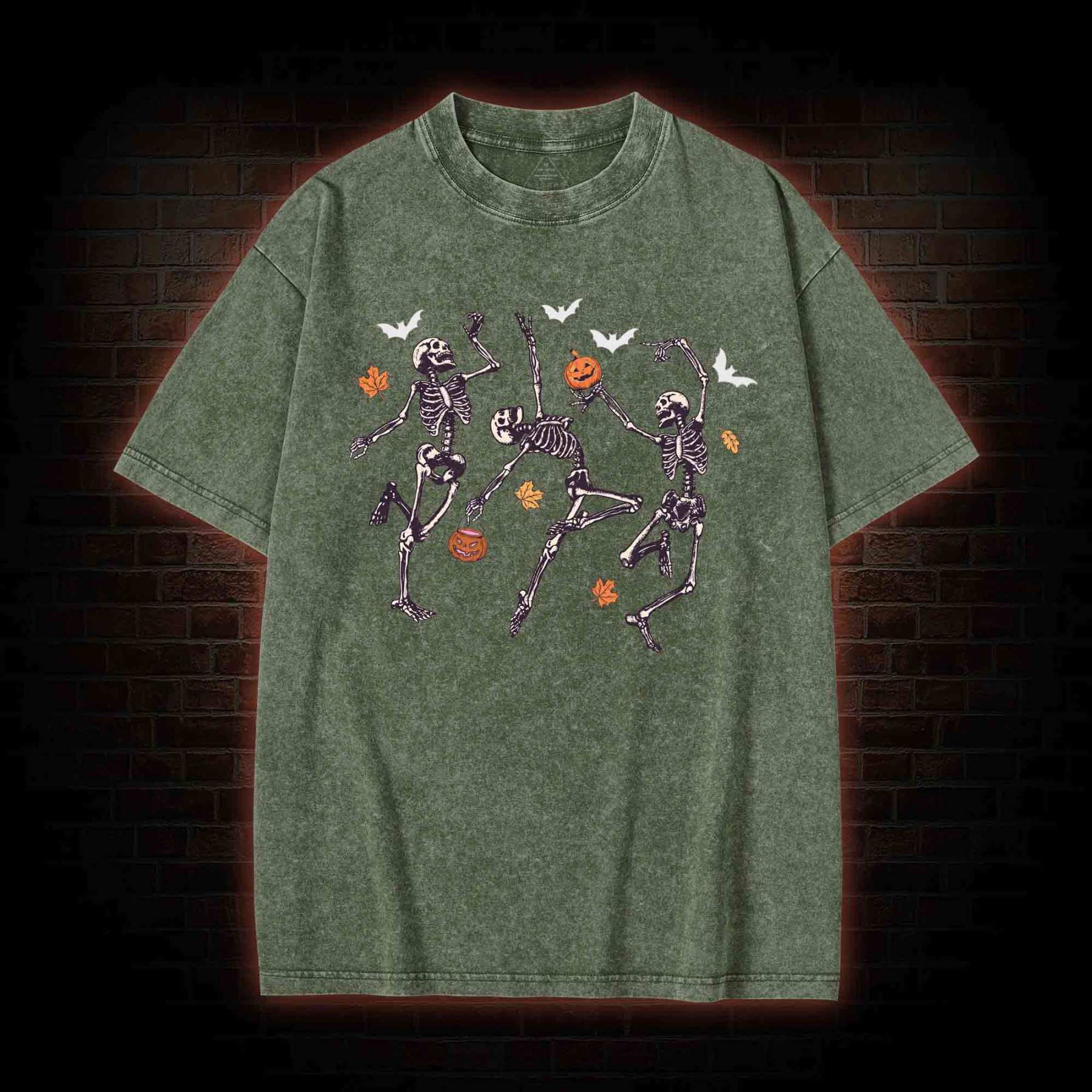 Dancing Skeletons Washed T-shirt
