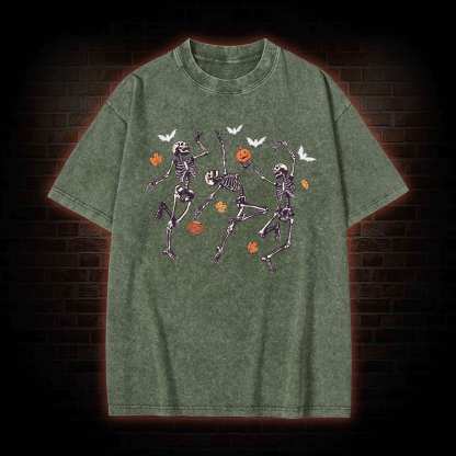Dancing Skeletons Washed T-shirt