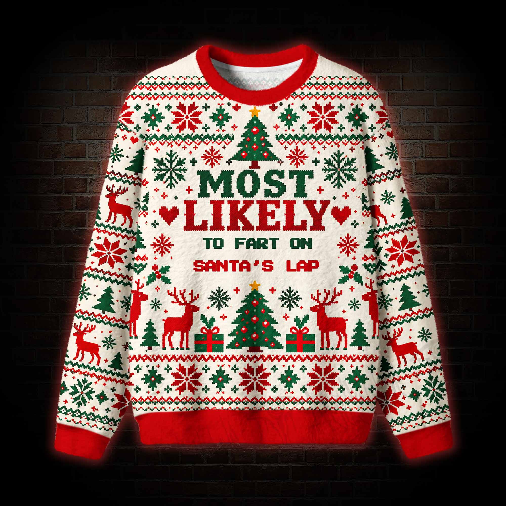Personalized Christmas Most Likely to Ugly Sweatshirts