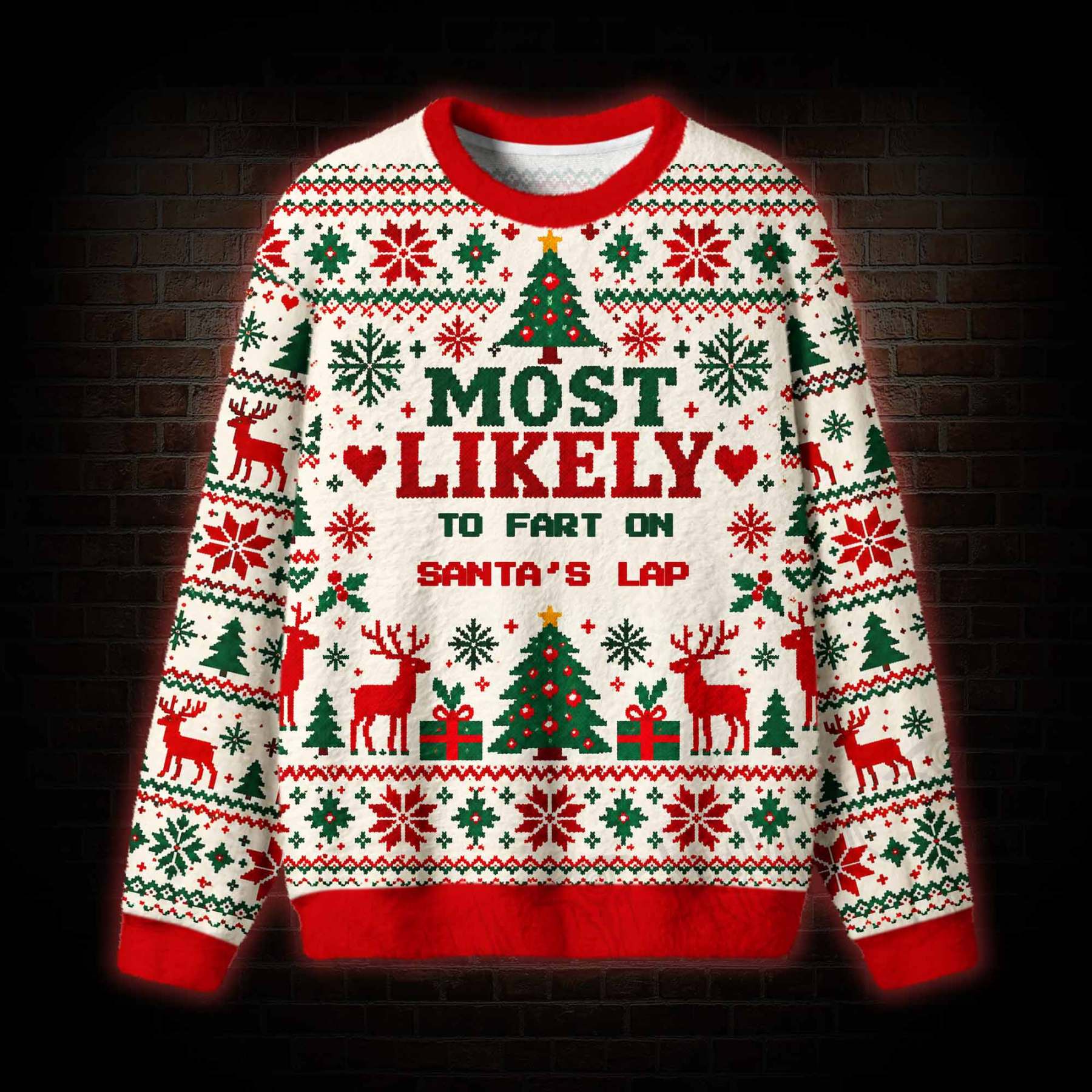 Personalized Christmas Most Likely to Ugly Sweatshirts