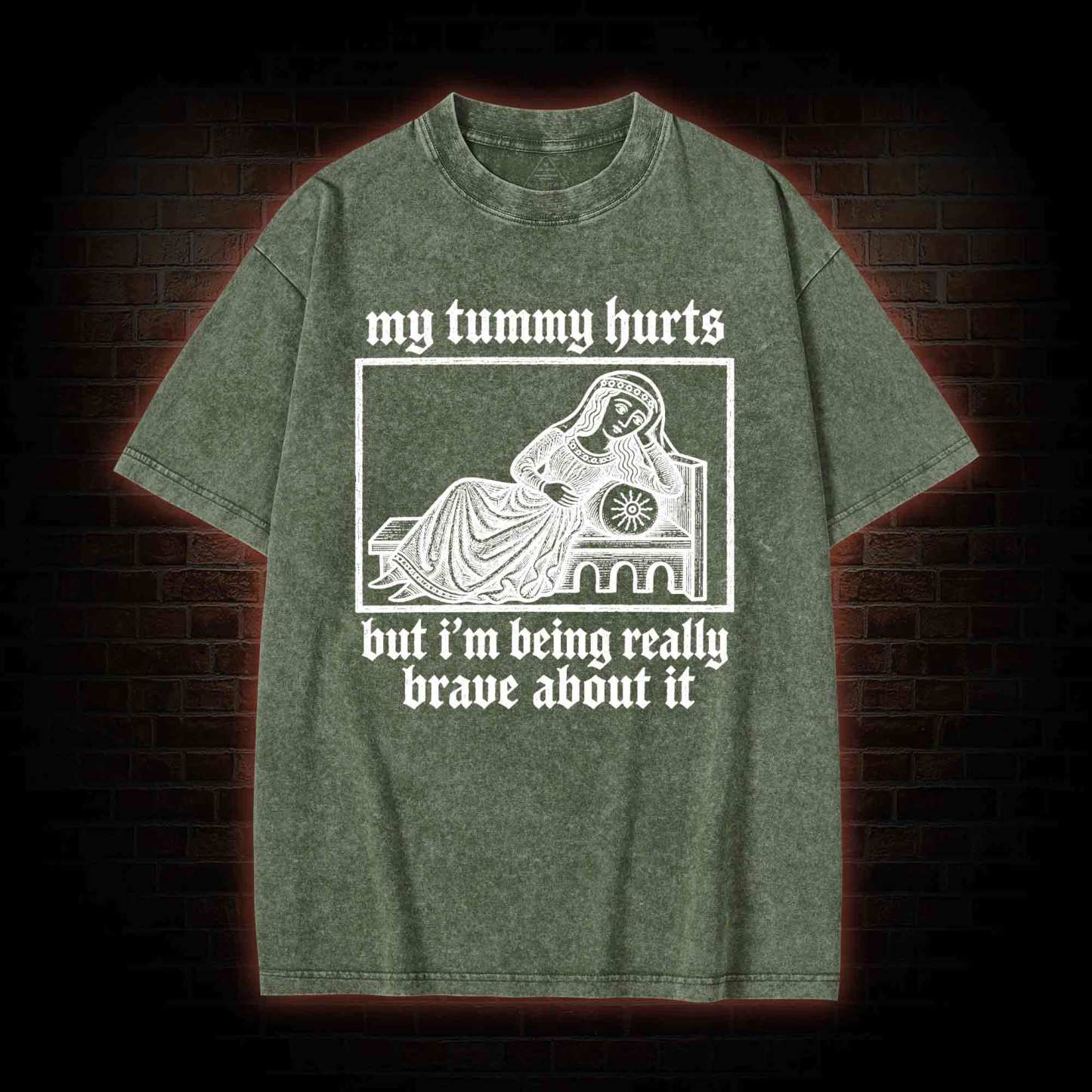 My Tummy Hurts Washed T-shirt