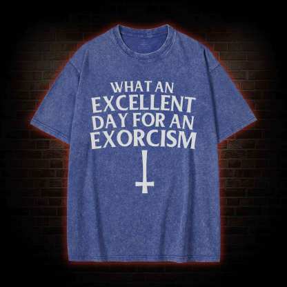 What an Excellent Day for an Exorcism Washed T-shirt