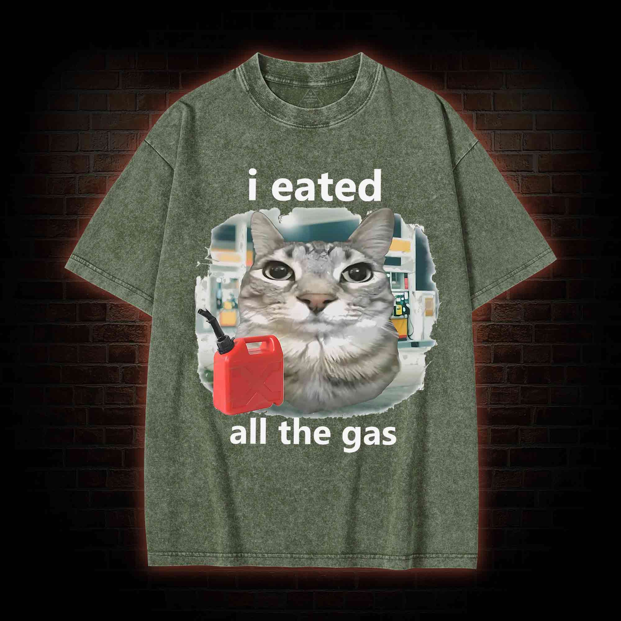 I Eated All the Gas Washed T-shirt