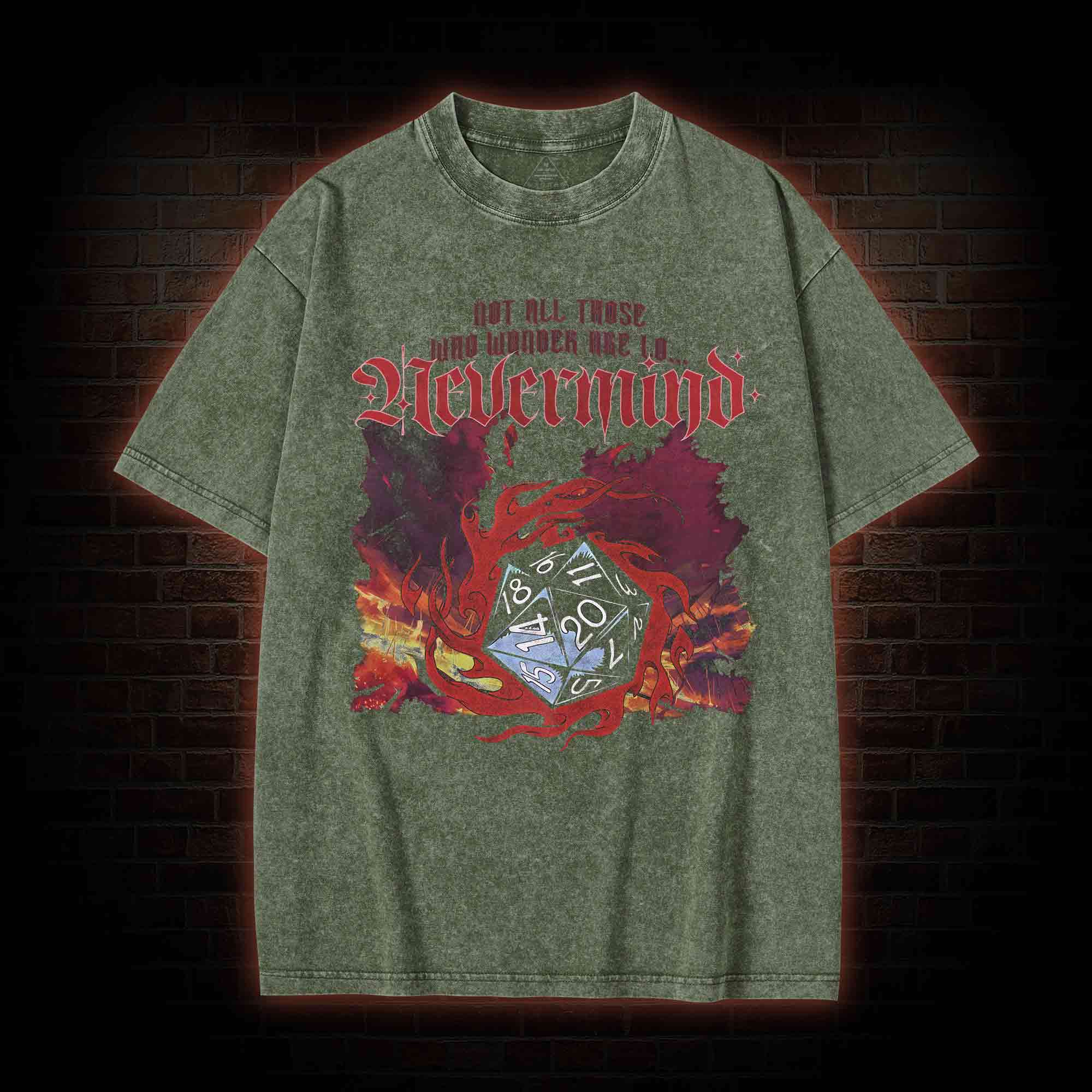 Not All Those Who Wander are Lo Washed T-shirt