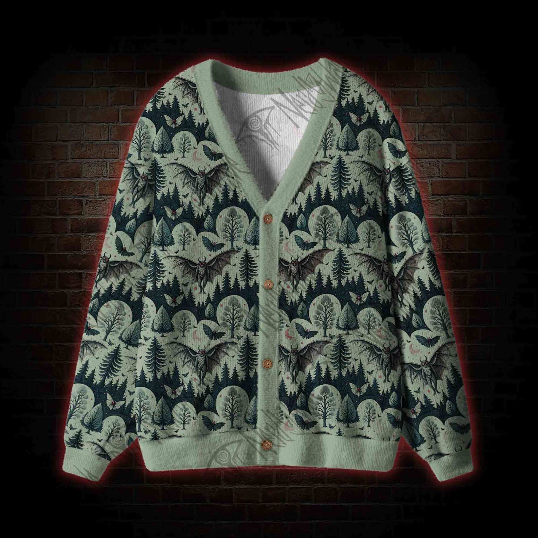 Home of the Mothman Cardigan Sweater