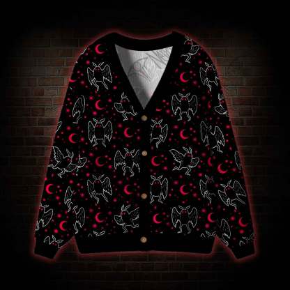 Mothman Night Cardigan Sweater