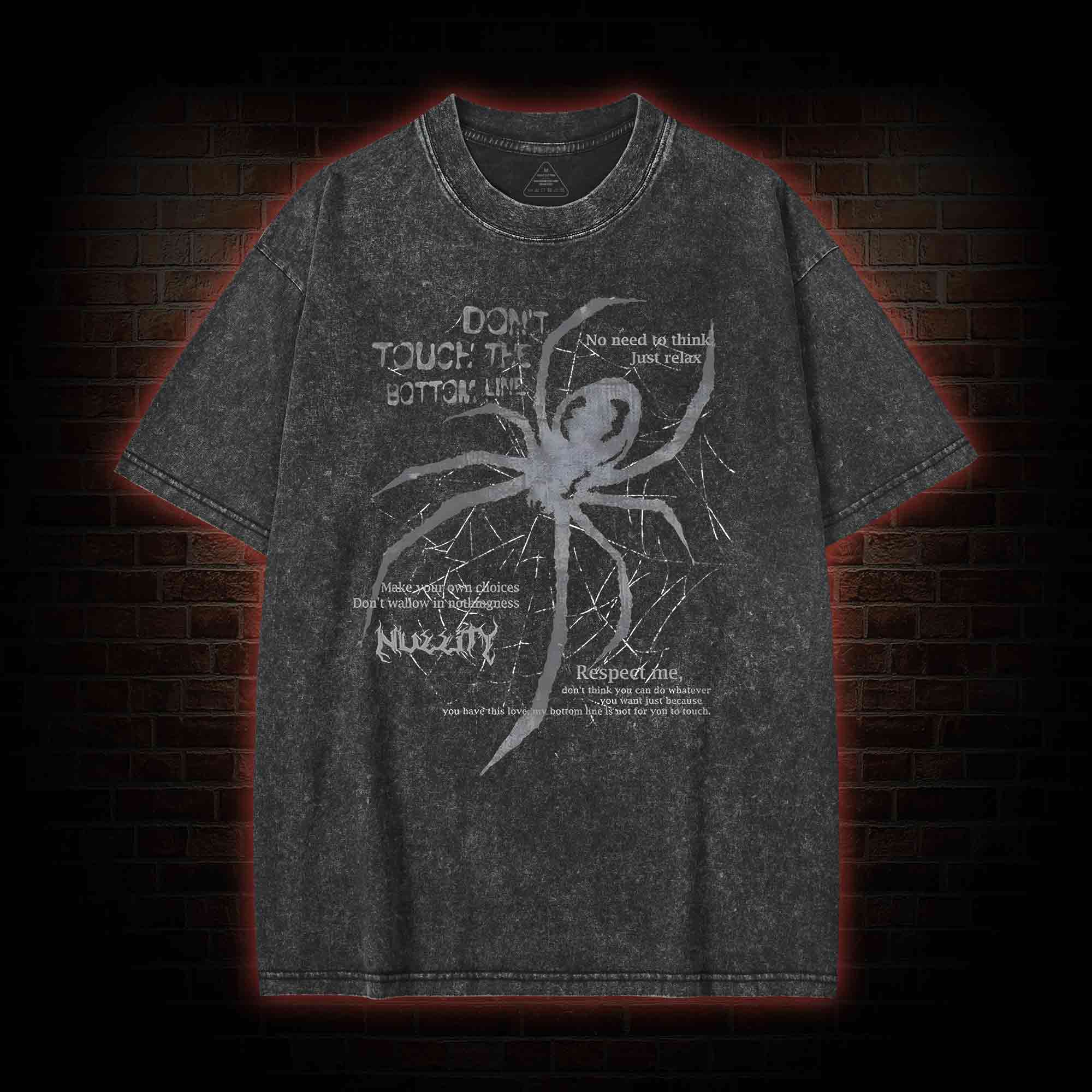 Don't Touch The Bottom Line Washed T-shirt