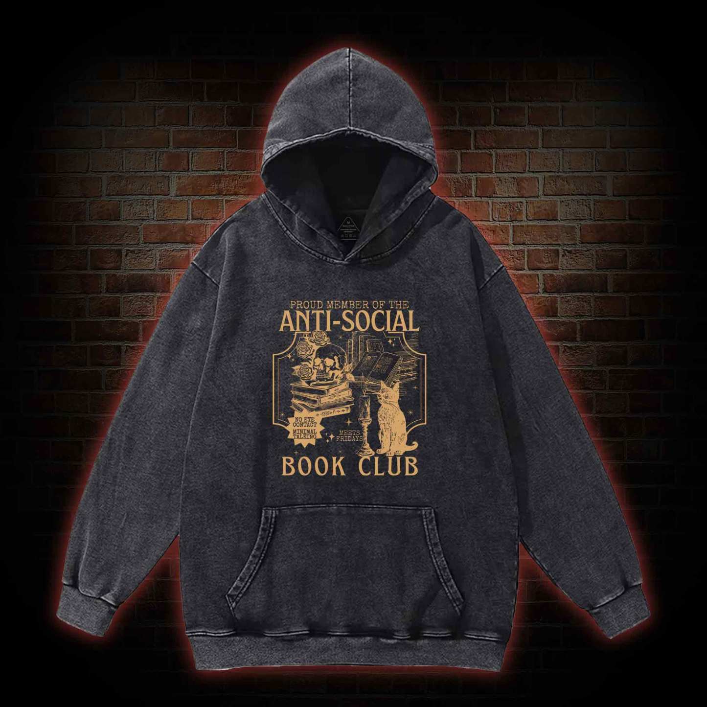 Anti-Social Book Club Washed Hoodie