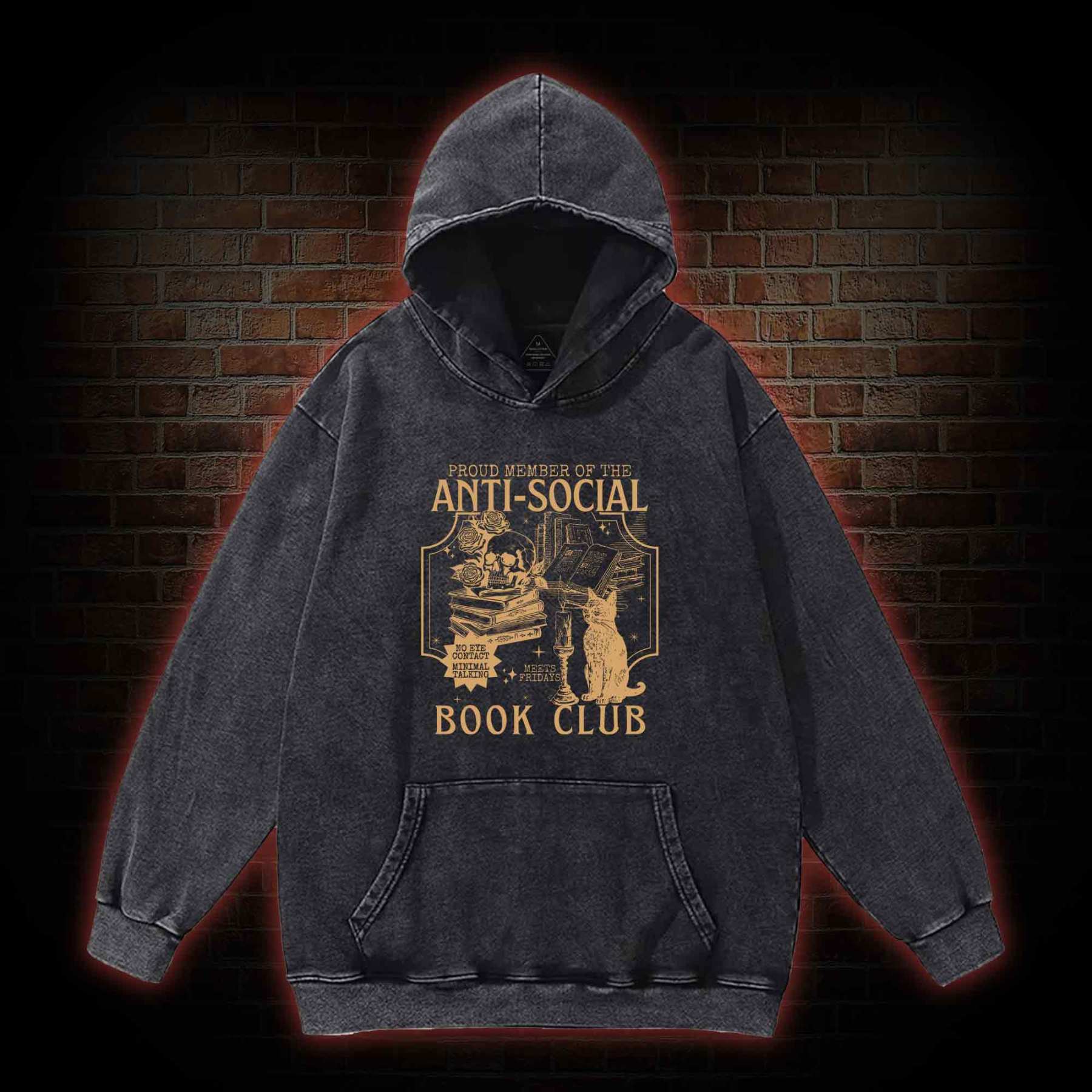 Anti-Social Book Club Washed Hoodie