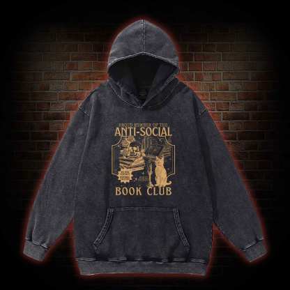 Anti-Social Book Club Washed Hoodie
