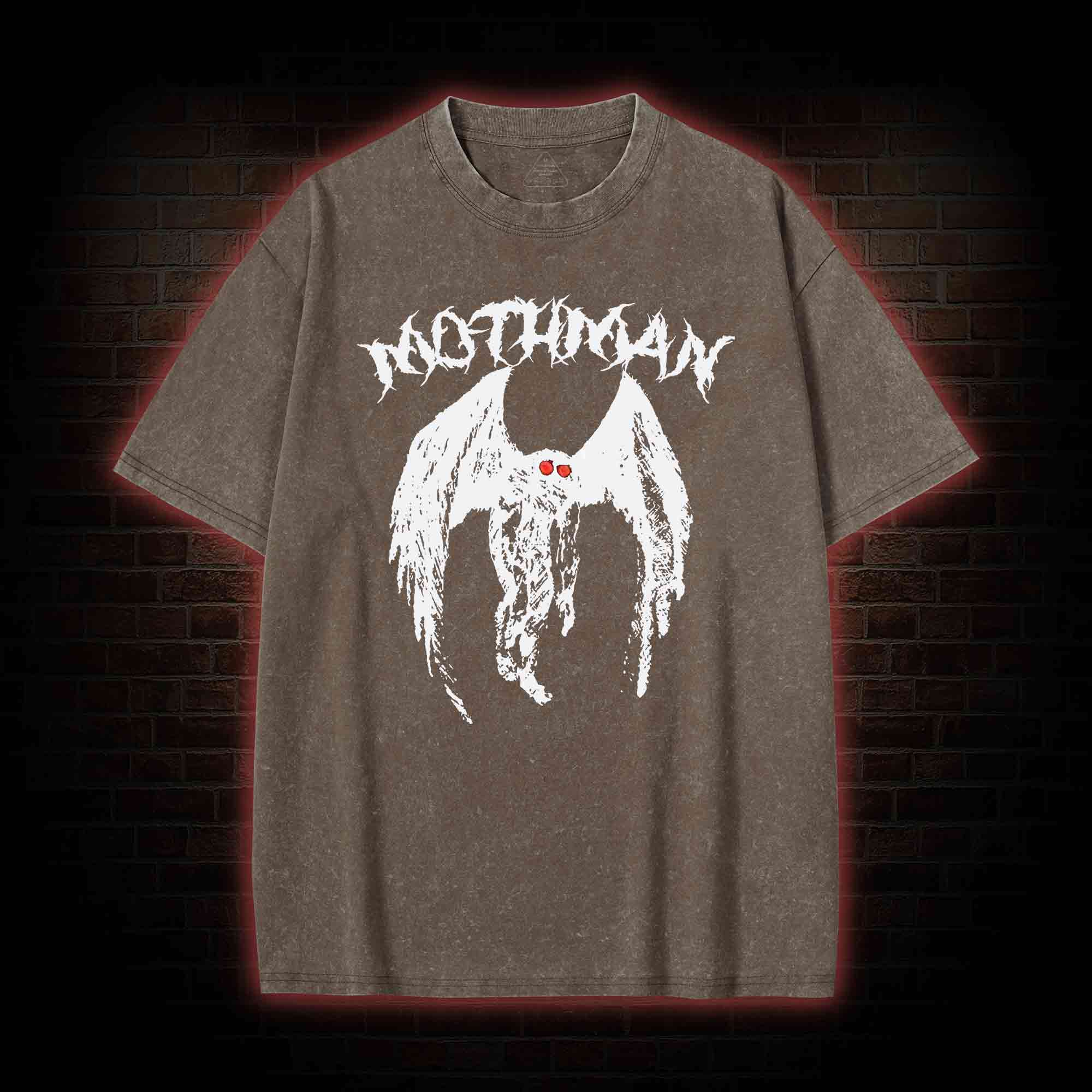 Spooky Mothman Washed T-shirt