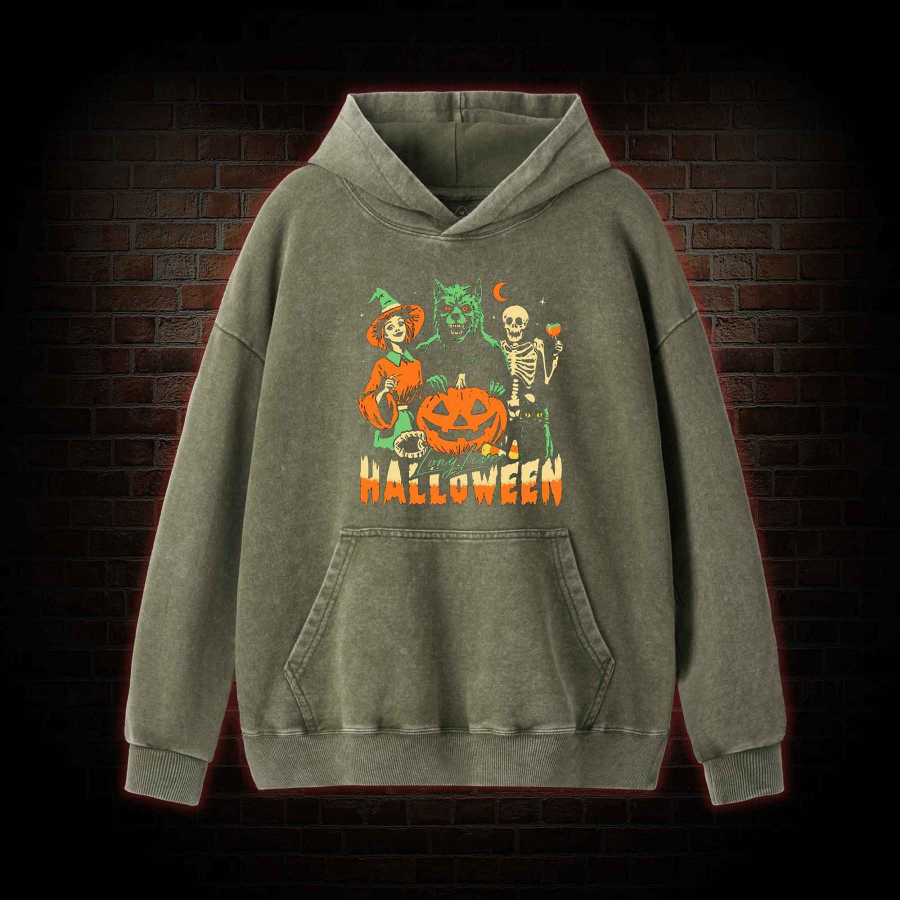 Long Live Halloween Washed Hoodie