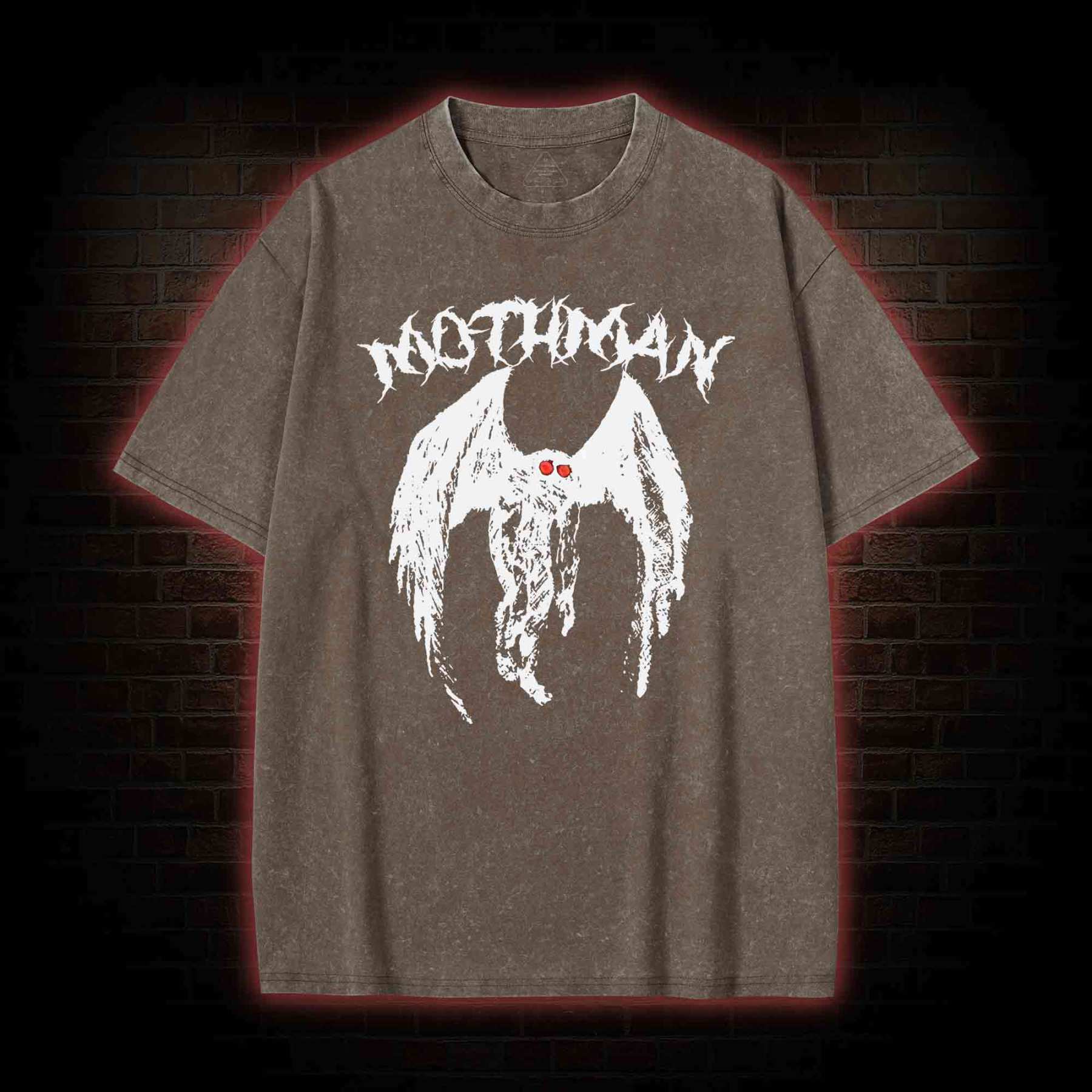 Spooky Mothman Washed T-shirt