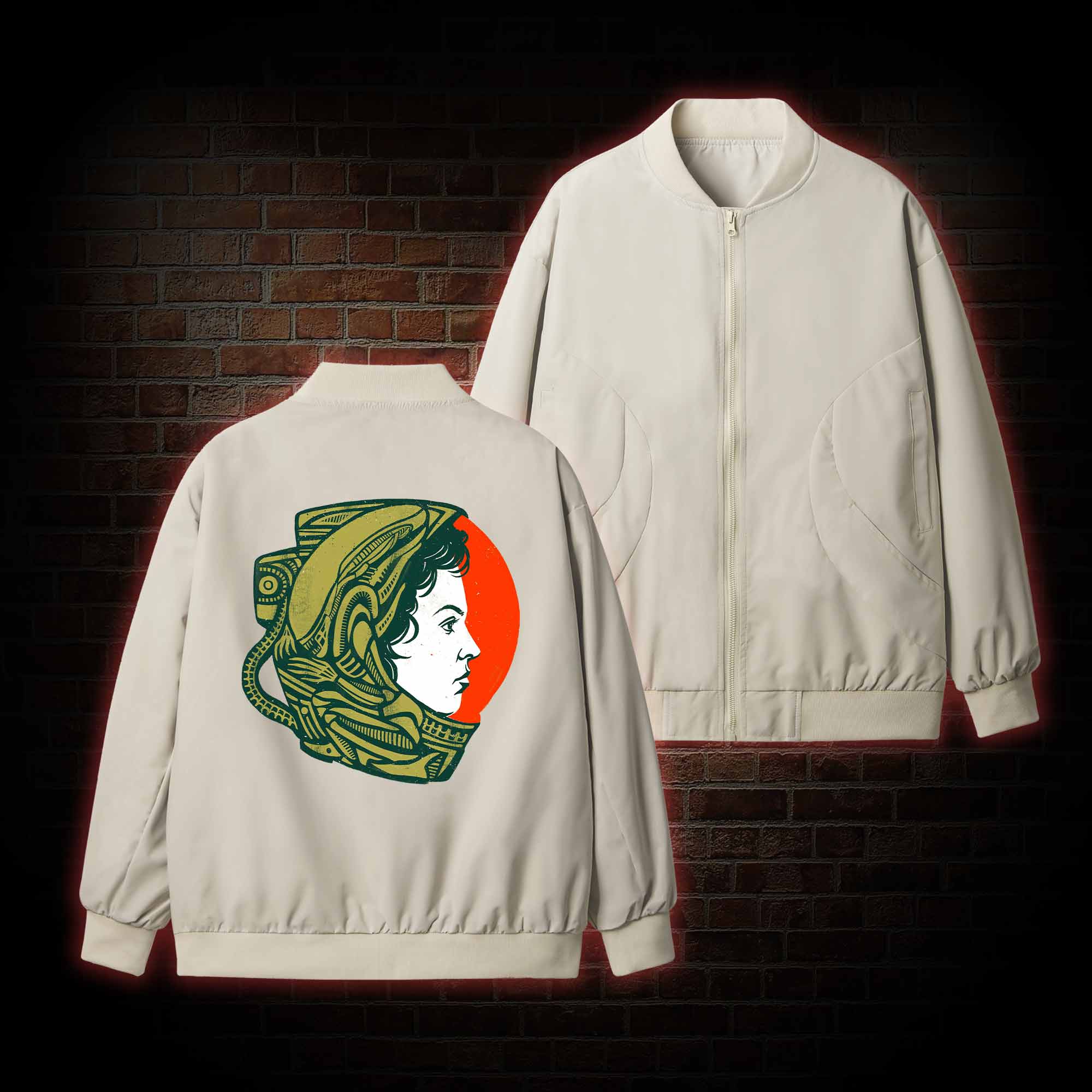 Retro Style Alien Pilot Jacket