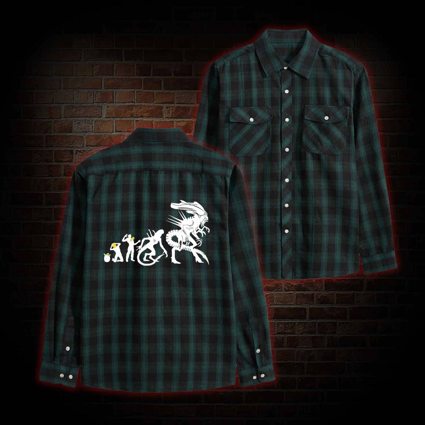 Alien Evolution Unisex Flannel Shirt