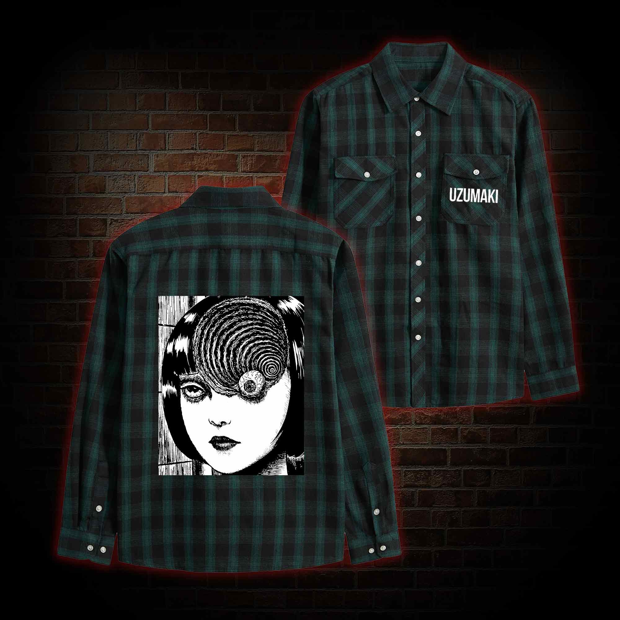 Horror Eyeball Unisex Flannel Shirt