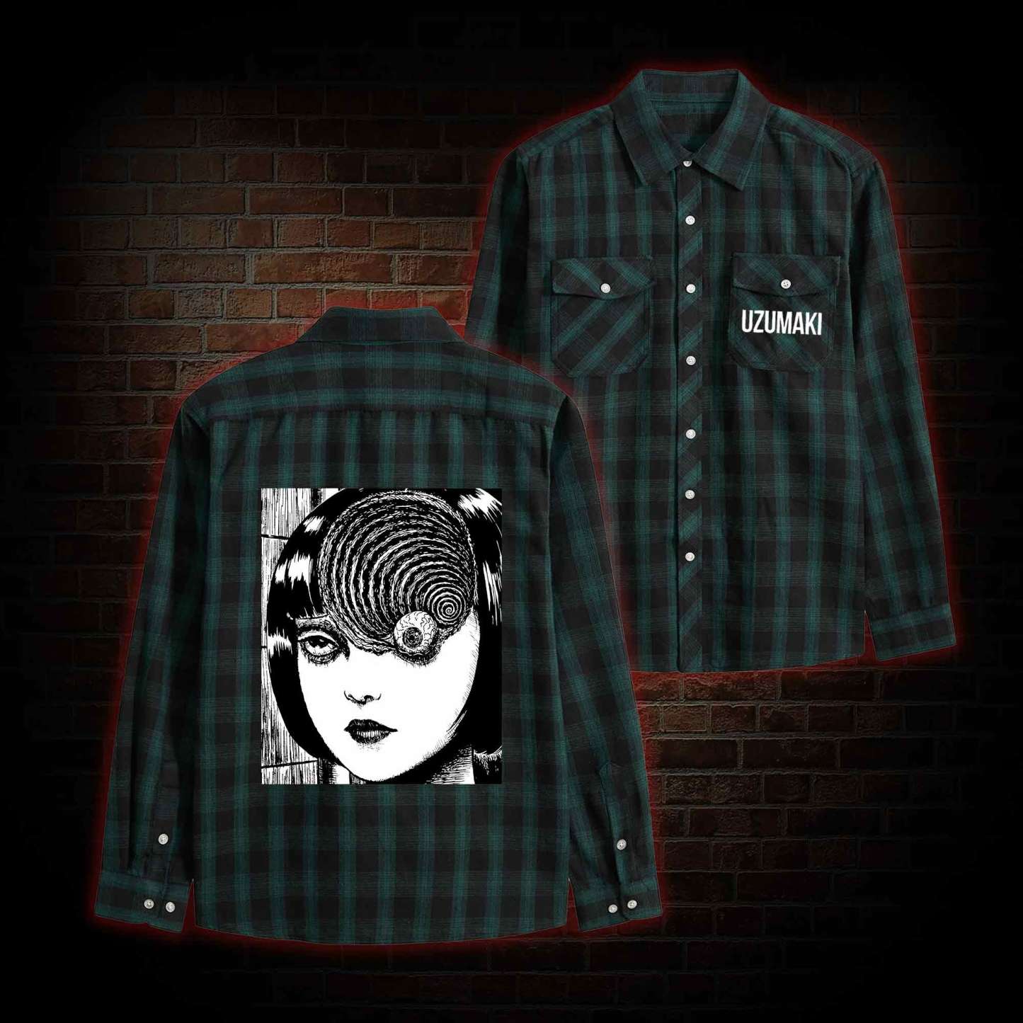 Horror Eyeball Unisex Flannel Shirt