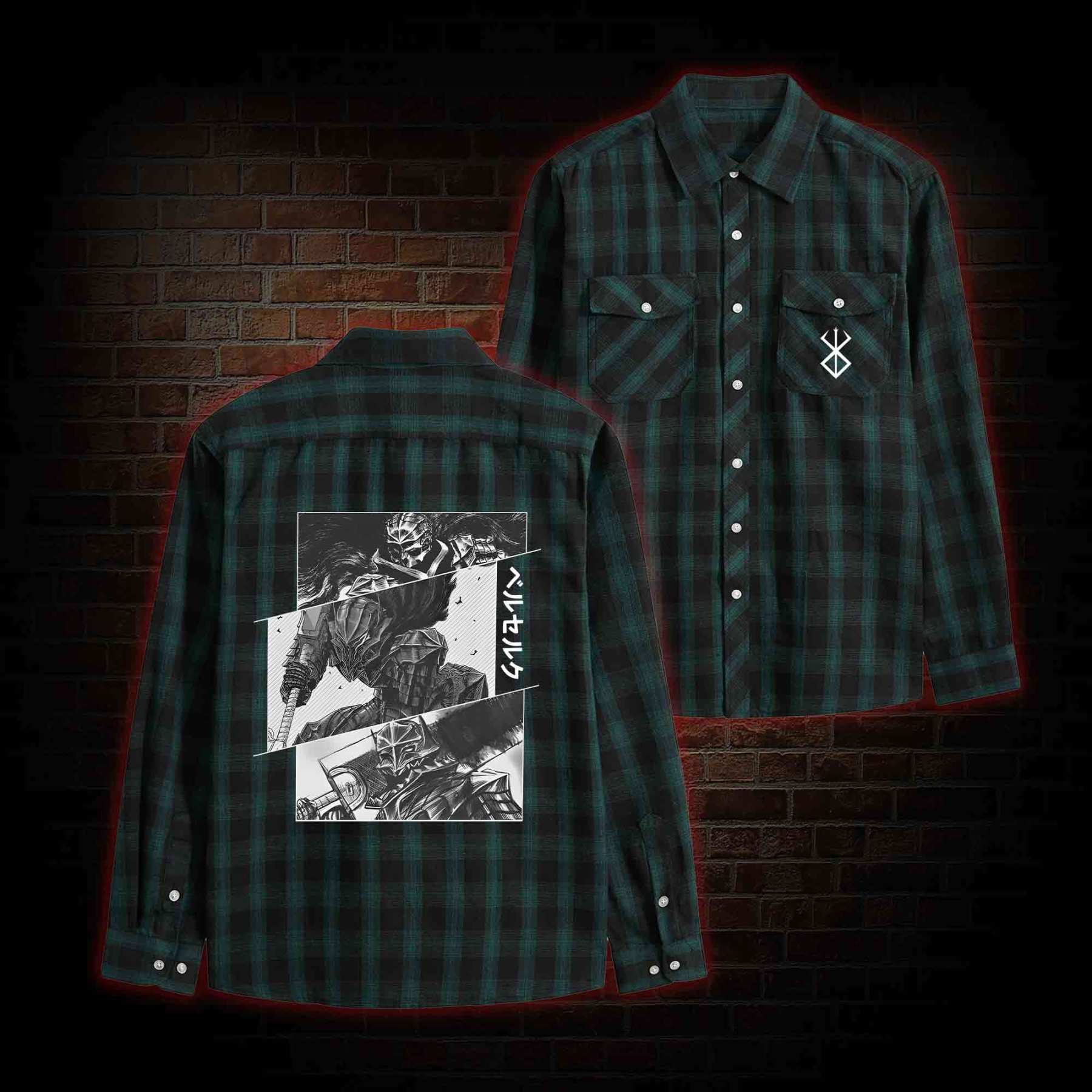 Black Swordsman Unisex Flannel Shirt
