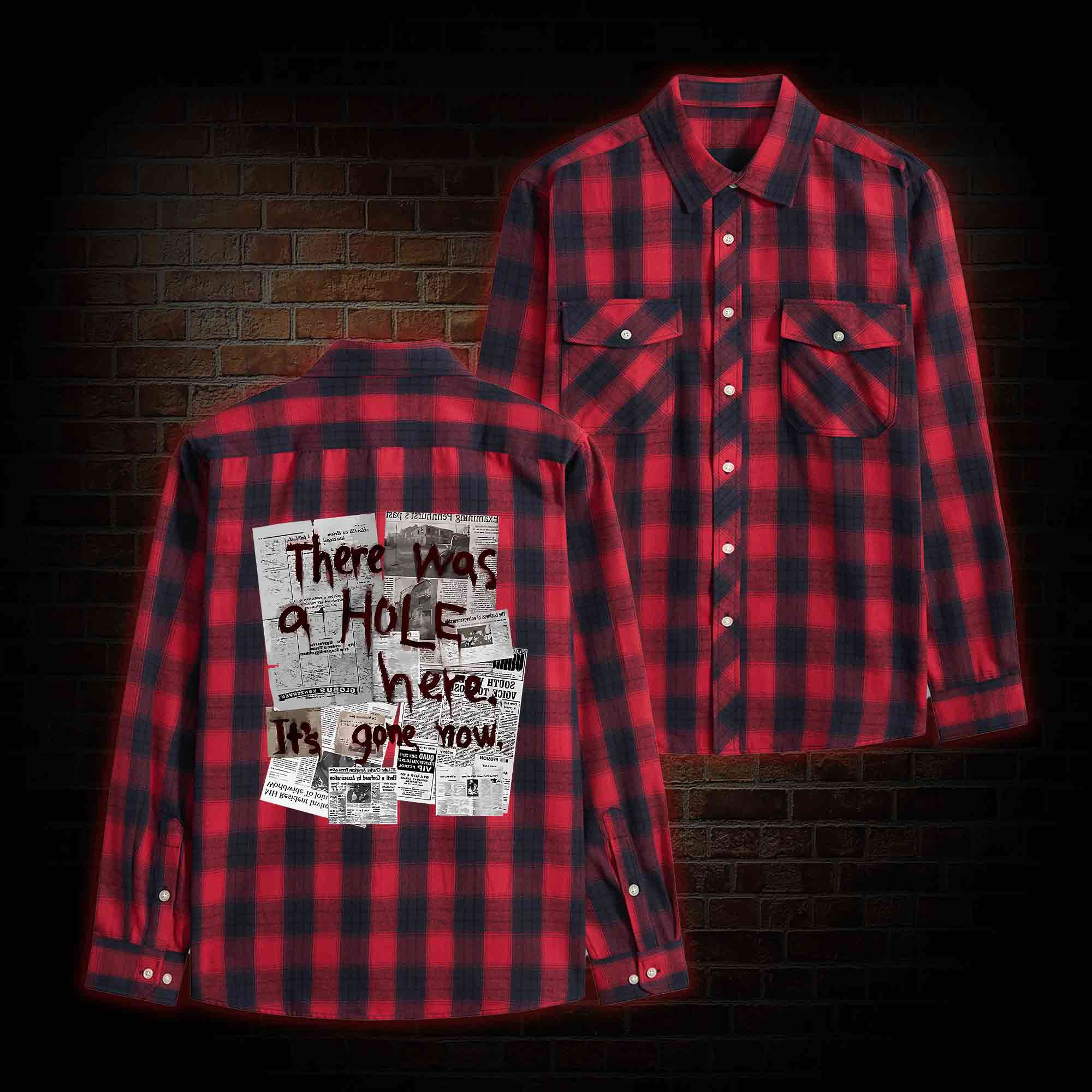 There Was a Hole Unisex Flannel Shirt
