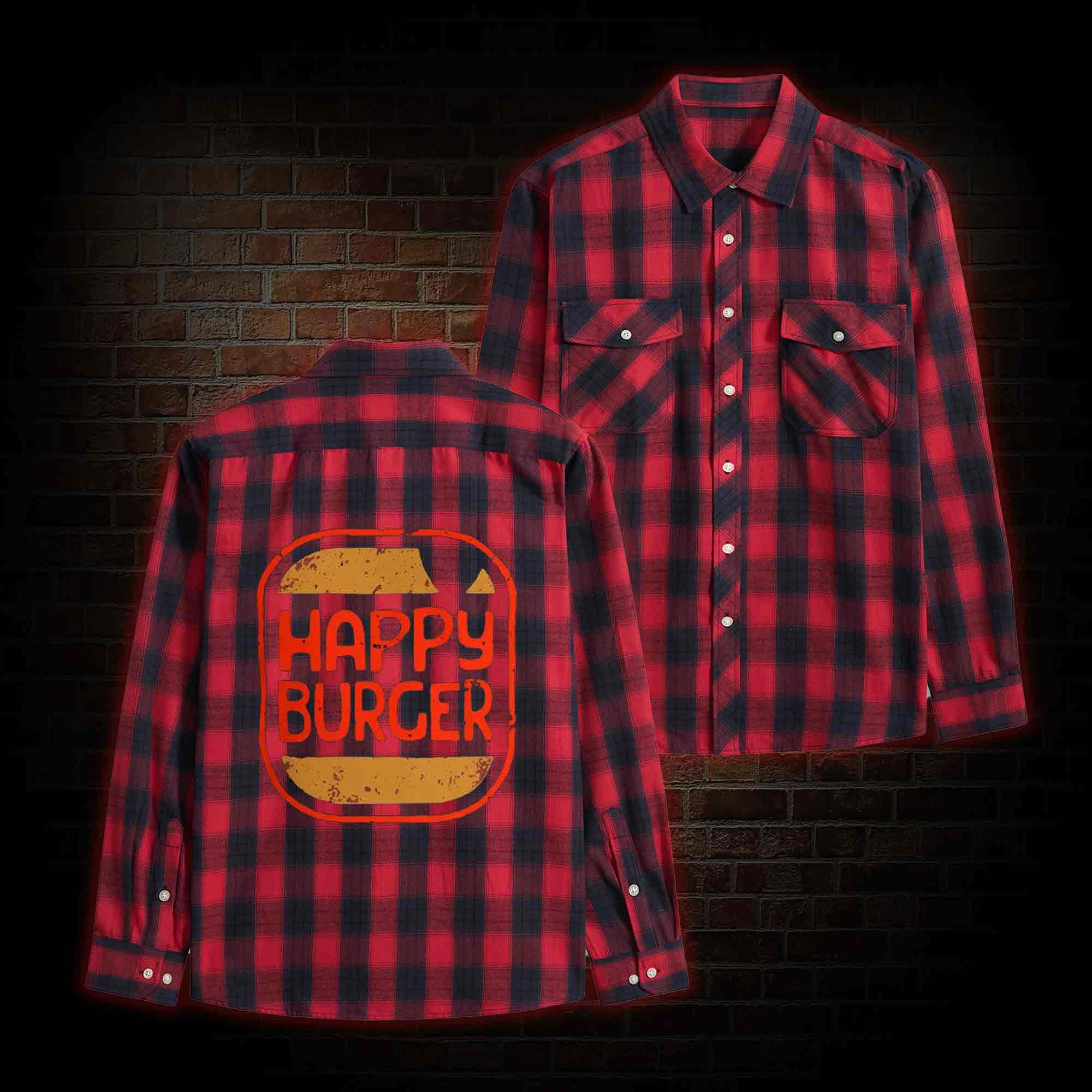 Burger Unisex Flannel Shirt