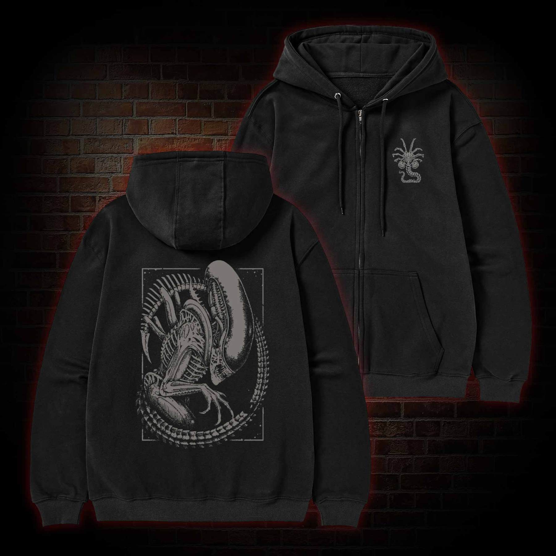 Alien Vintage Zipper Hoodie