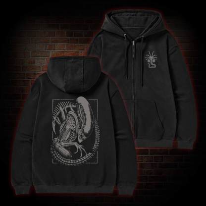 Alien Vintage Zipper Hoodie