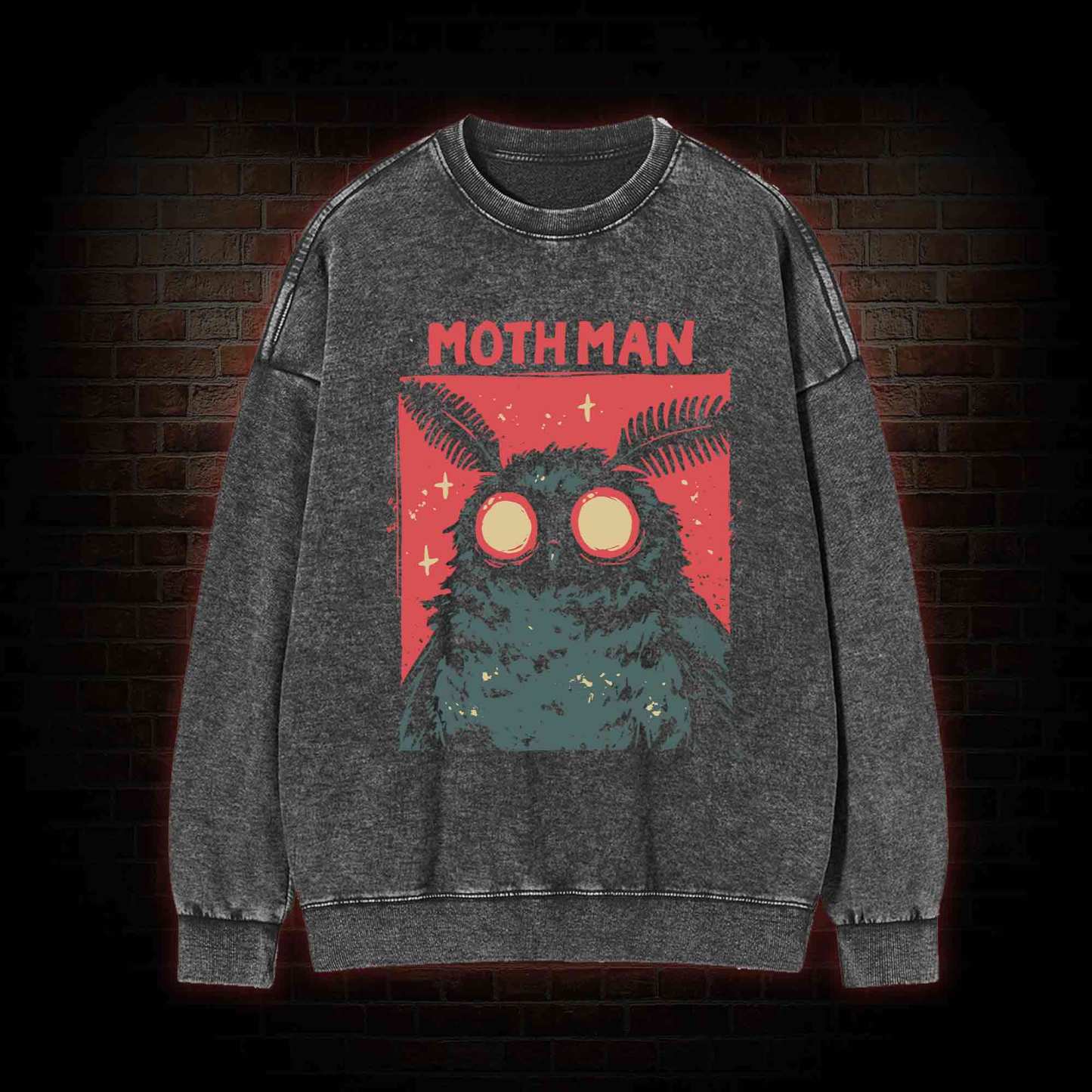 Cryptid Mothman Washed Sweatshirt