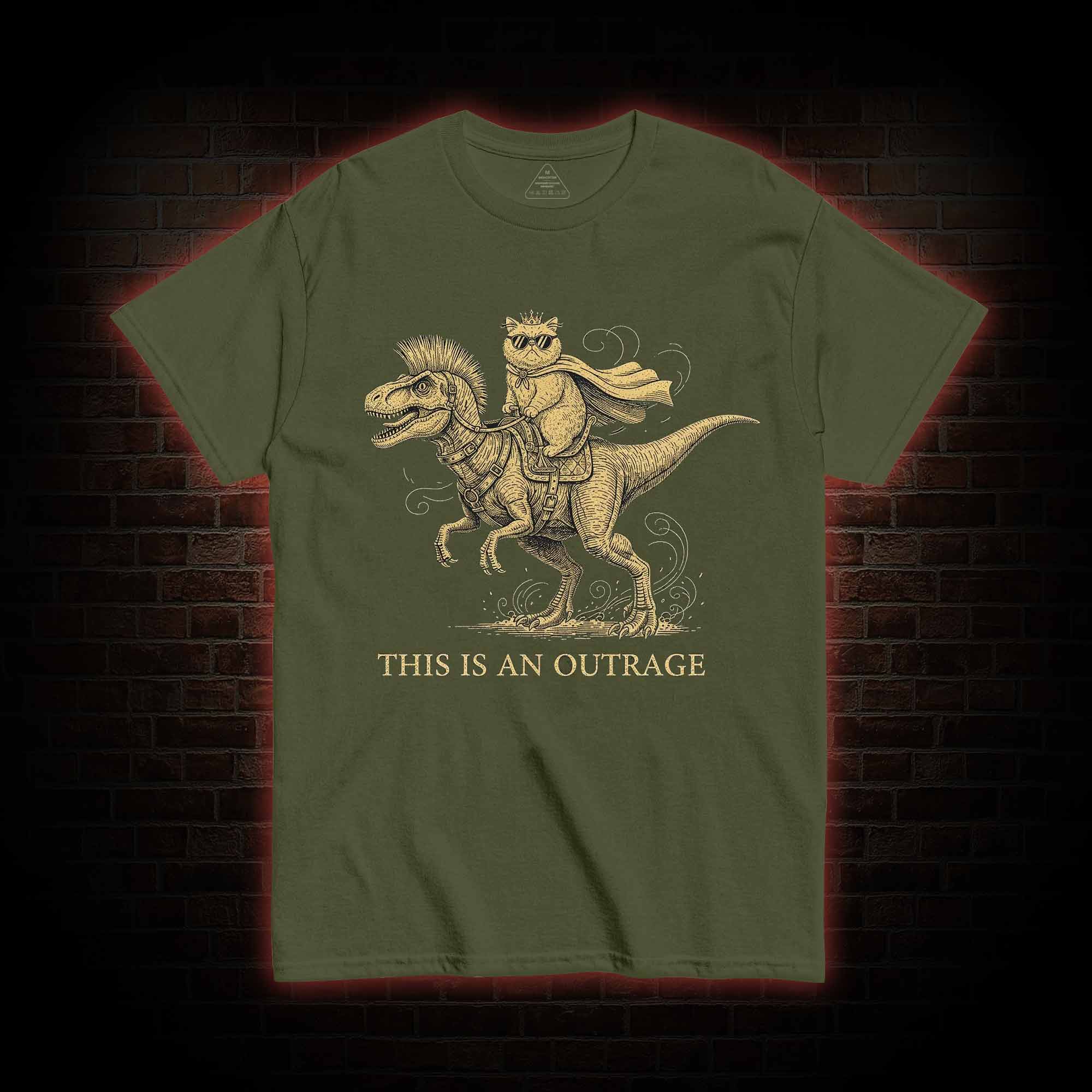 This is an Outrage T-shirt