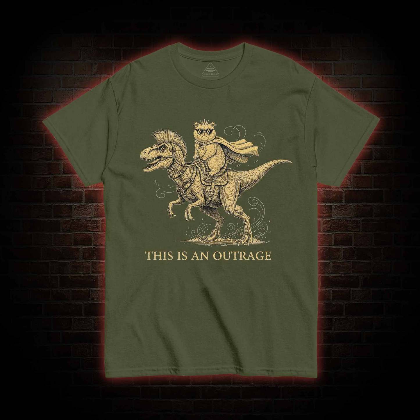This is an Outrage T-shirt