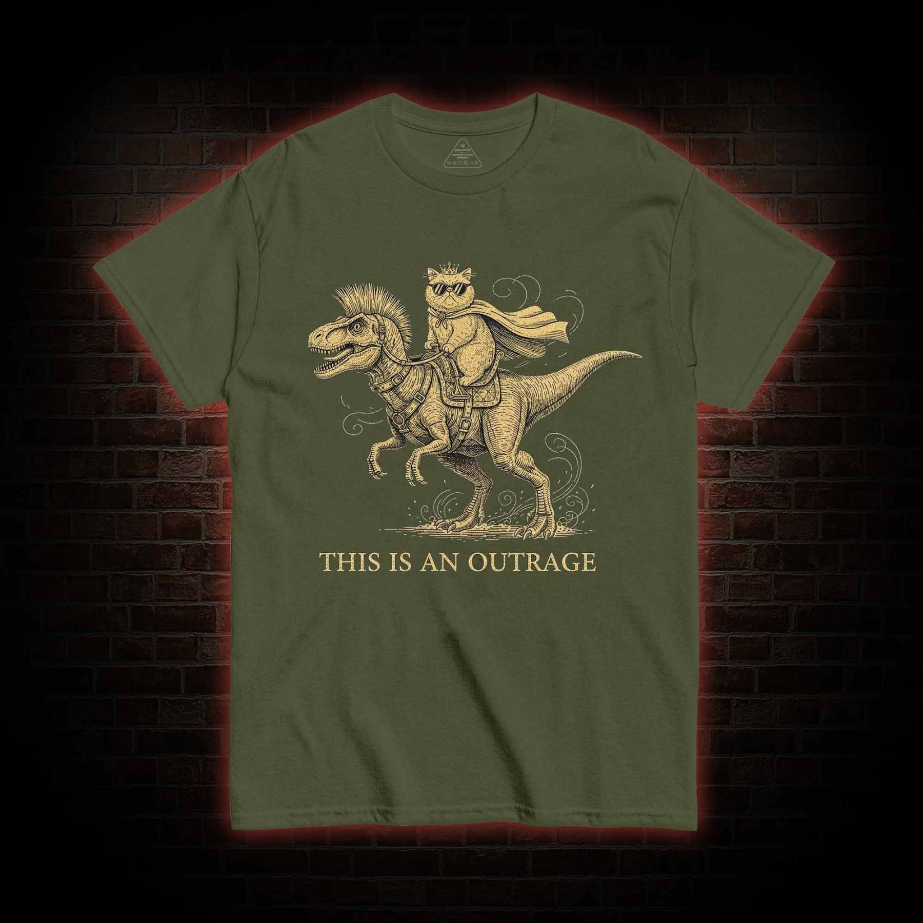 This is an Outrage T-shirt