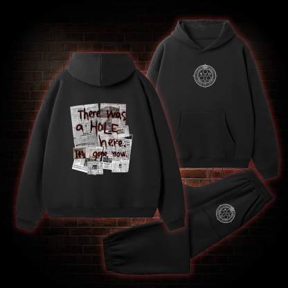 There Was a Hole Fleece Hoodie Set