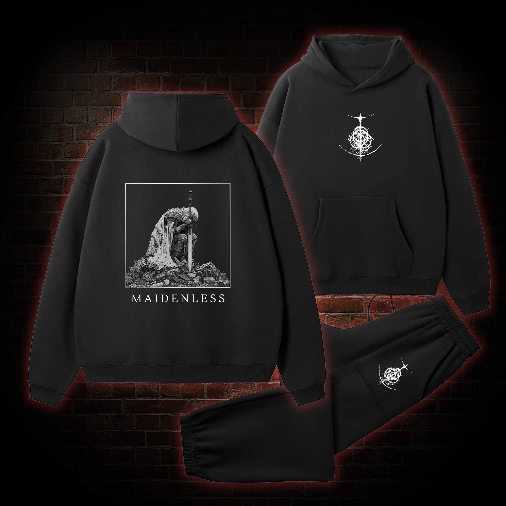 Maidenless Fleece Hoodie Set