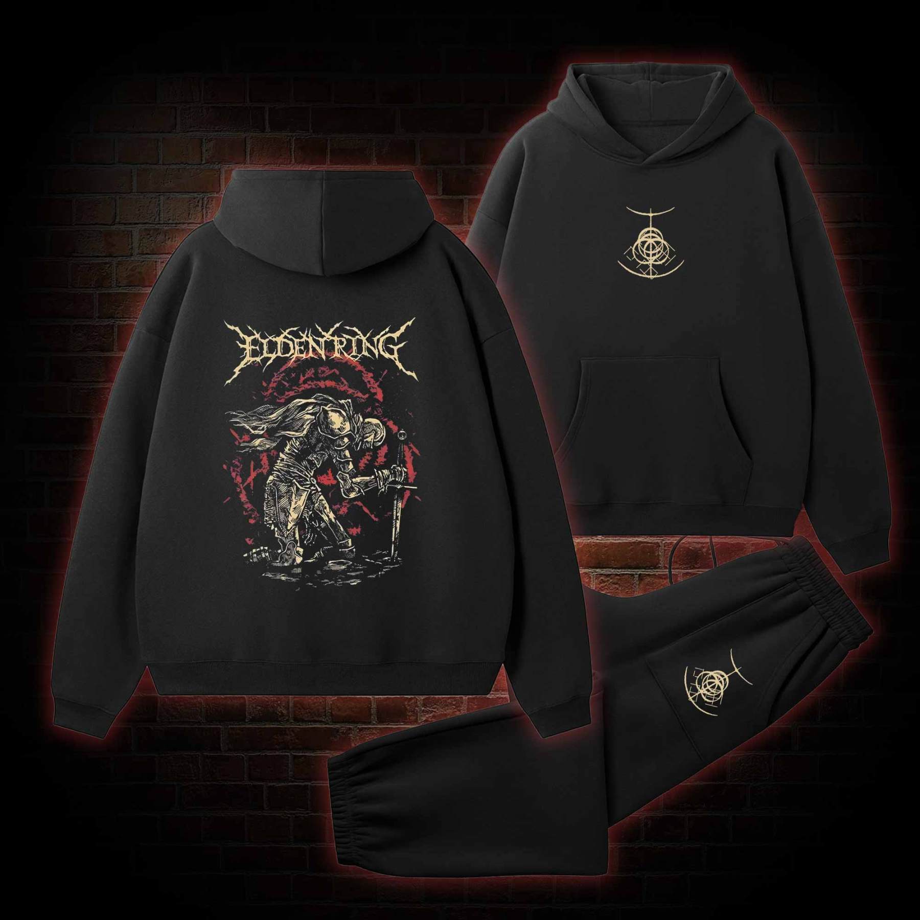 Golden Order Fleece Hoodie Set