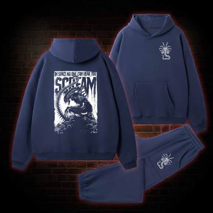 In Space No One Can Hear You Scream Fleece Hoodie Set