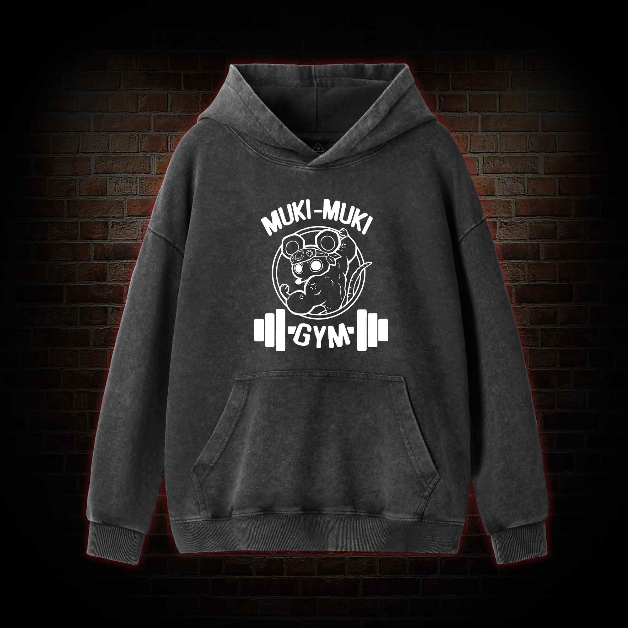 Mouse Workout Washed Hoodie