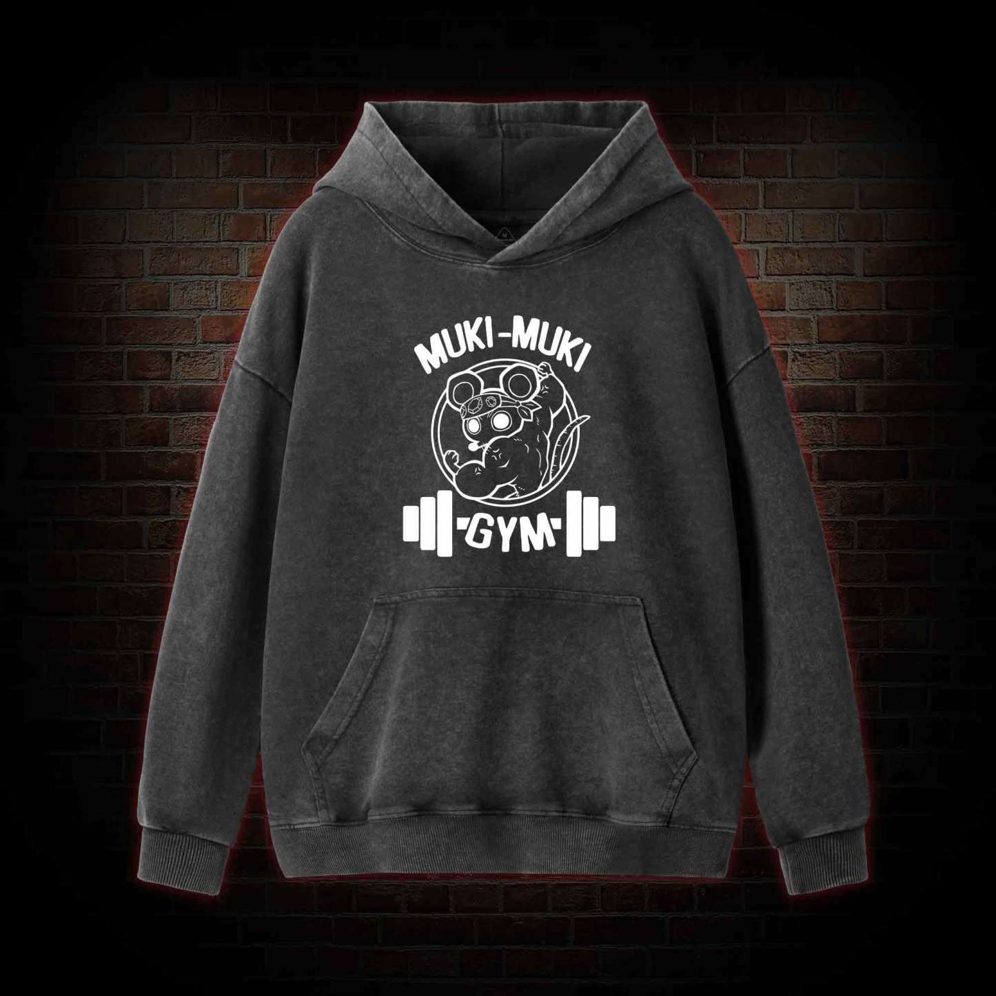 Mouse Workout Washed Hoodie