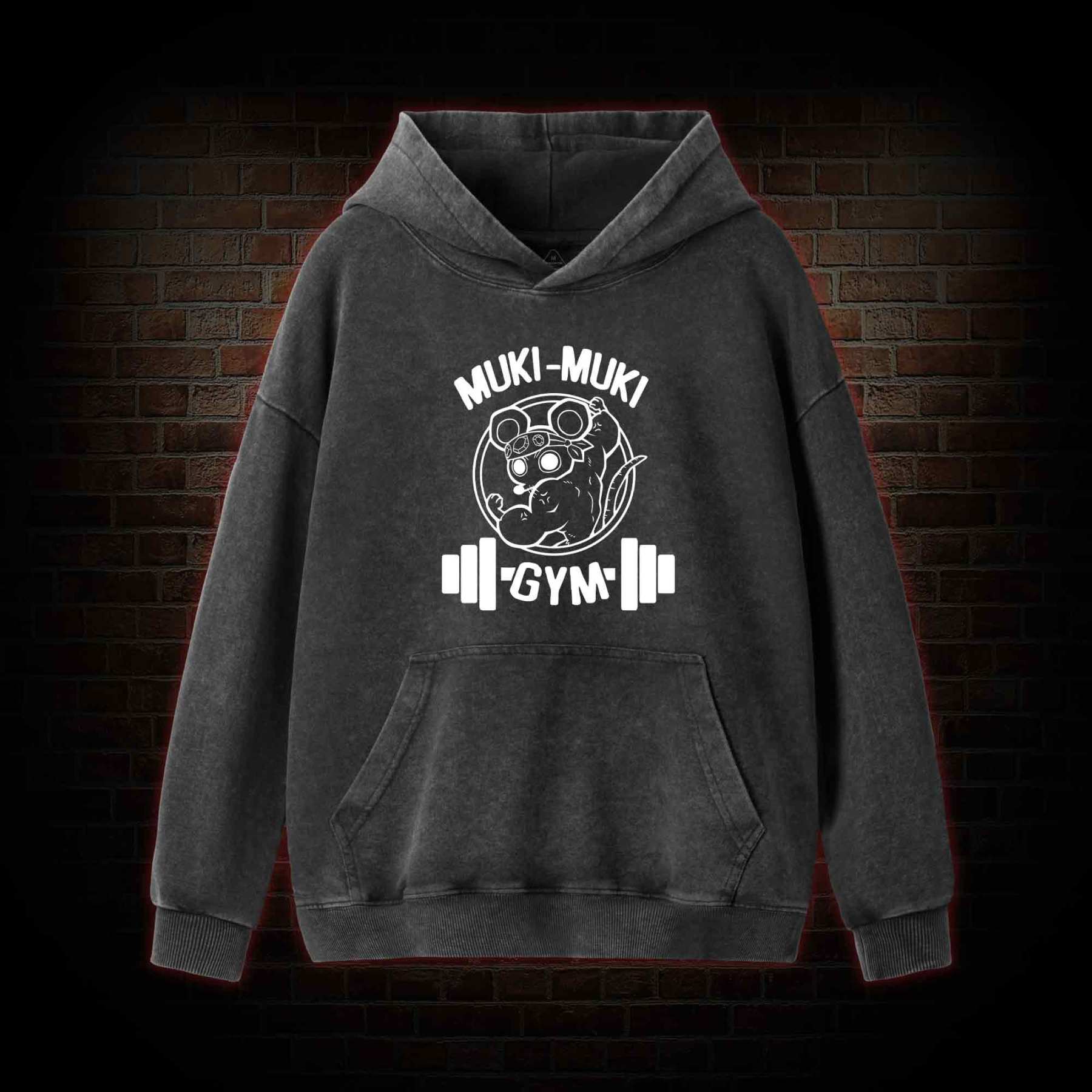 Mouse Workout Washed Hoodie