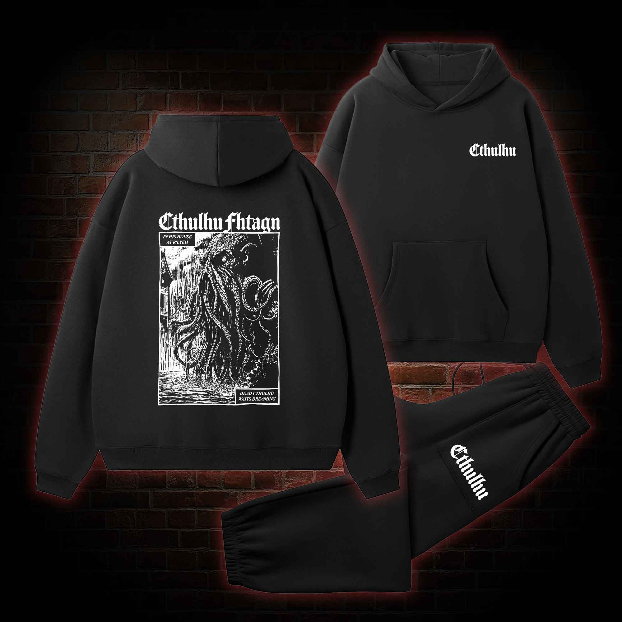 Cthulhu Fhtagn Fleece Hoodie Set