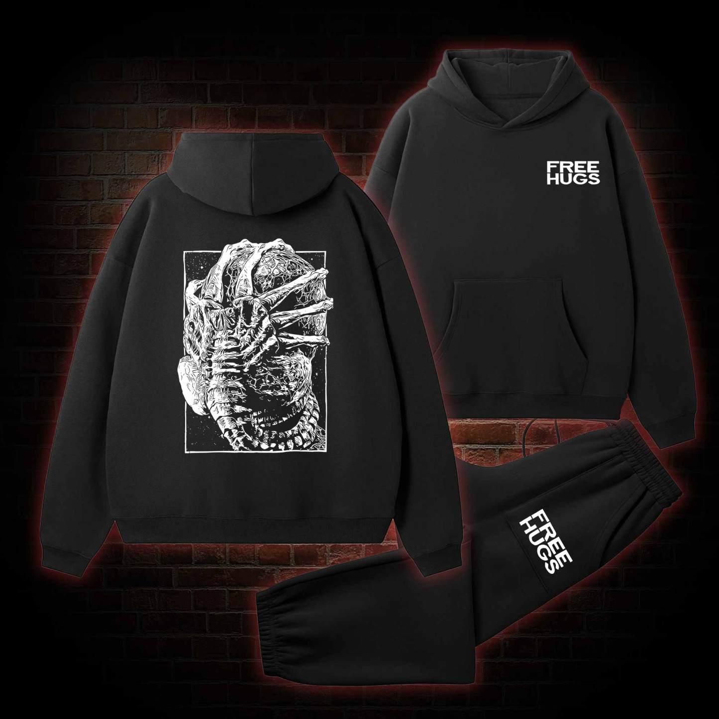 Alien Delivery Guy Fleece Hoodie Set