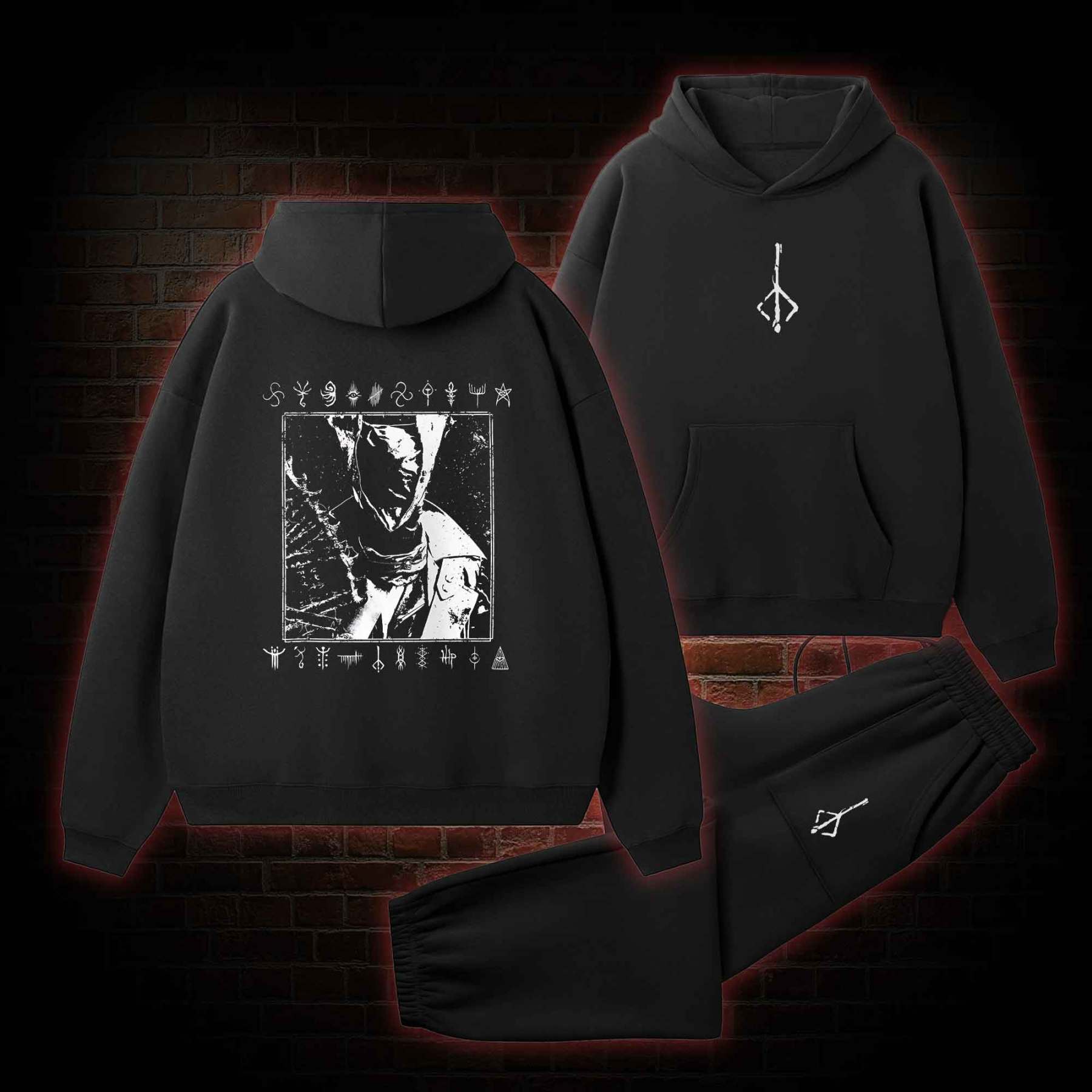 Blood Hunter Vintage Fleece Hoodie Set