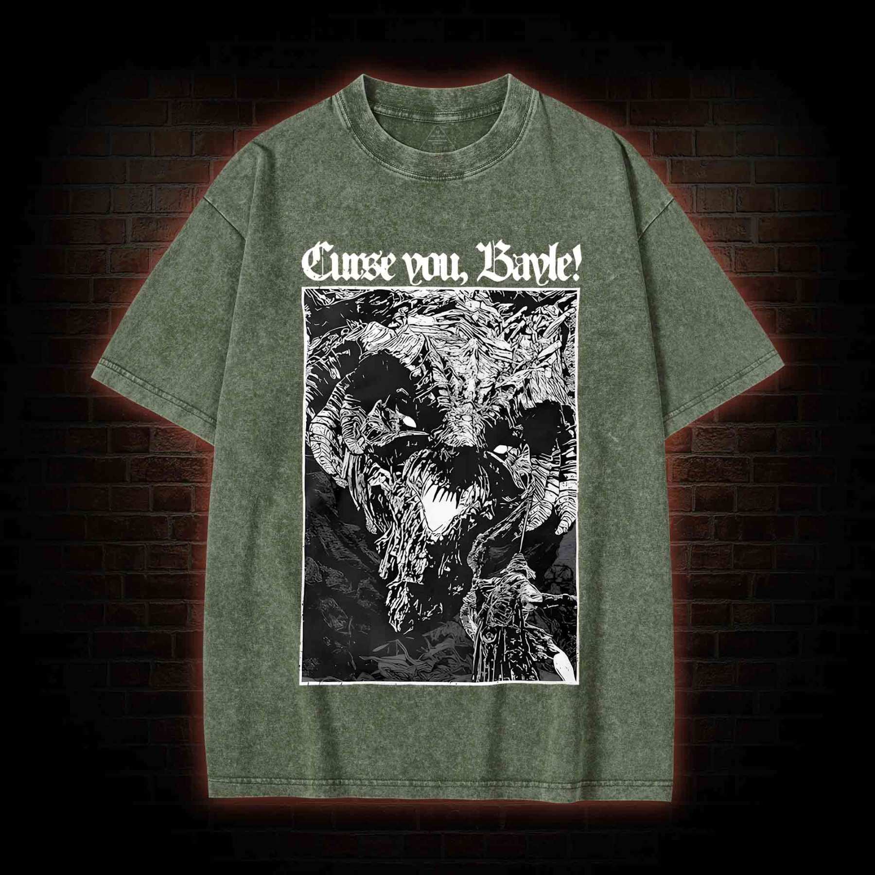 Curse You Bayle! Washed T-shirt