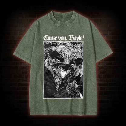 Curse You Bayle! Washed T-shirt