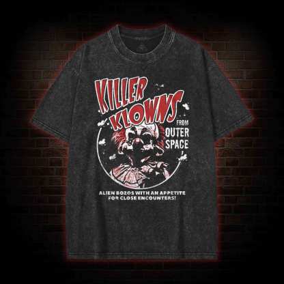 Alien Bozos with an Appetite for Close Encounters Washed T-shirt