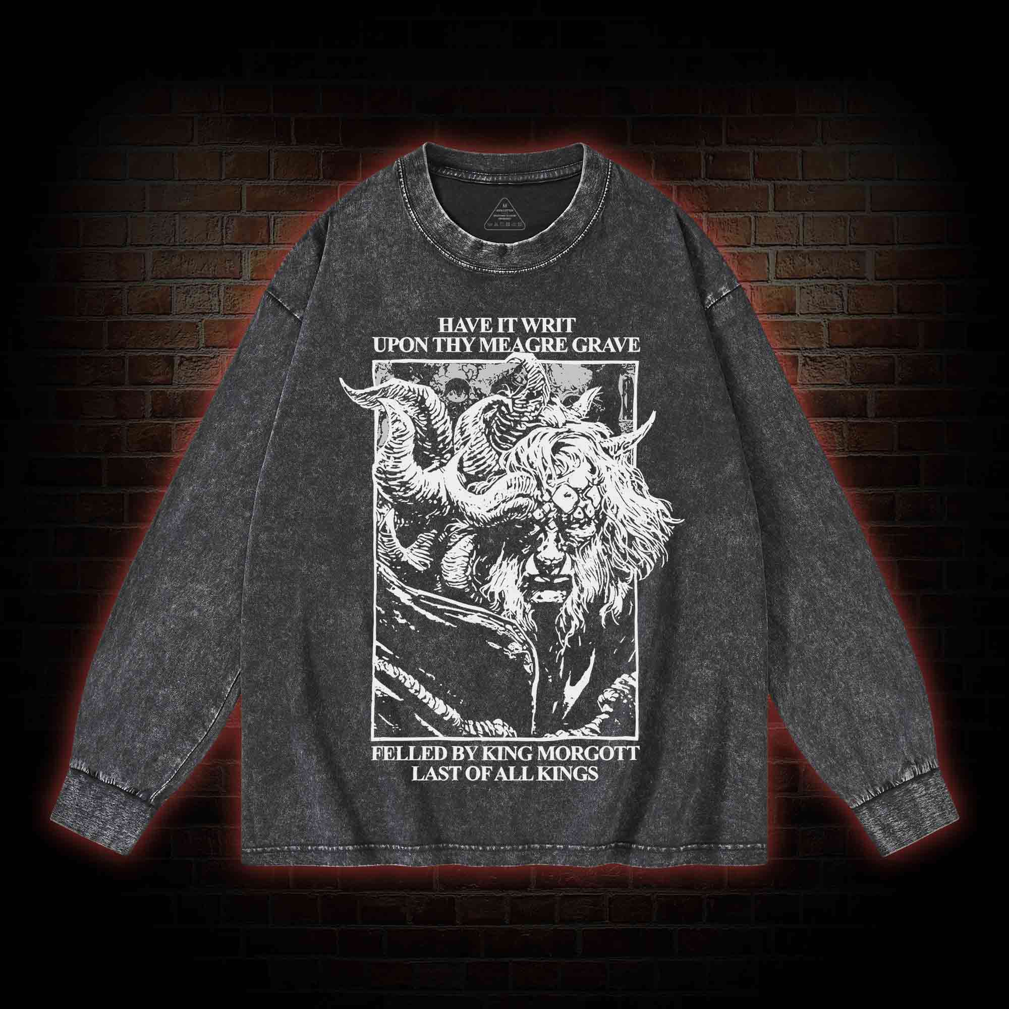 The Omen King Washed Long-Sleeve T-shirt