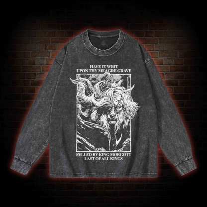 The Omen King Washed Long-Sleeve T-shirt
